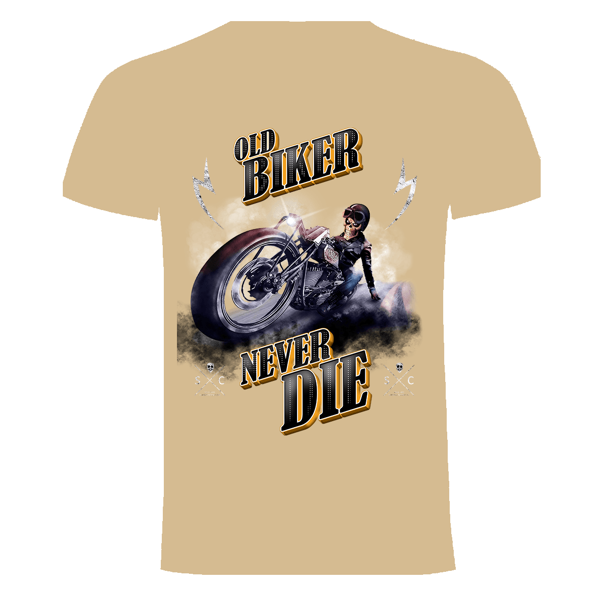 CAMISETA OLD BIKER NEVER DIE