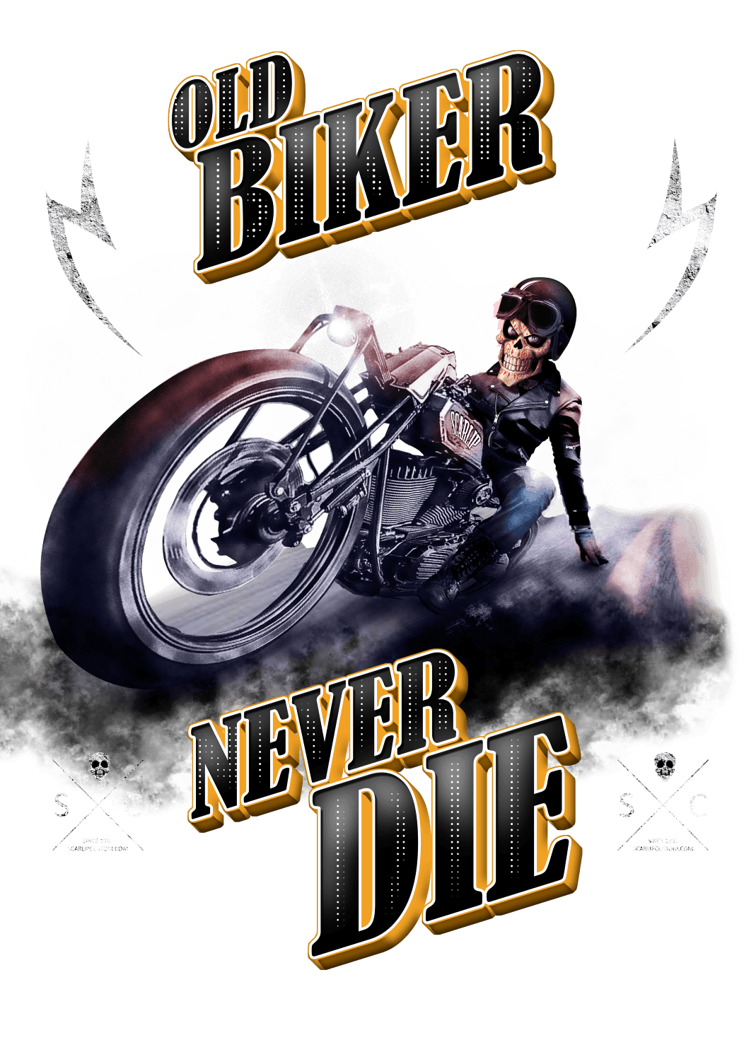 CAMISETA OLD BIKER NEVER DIE