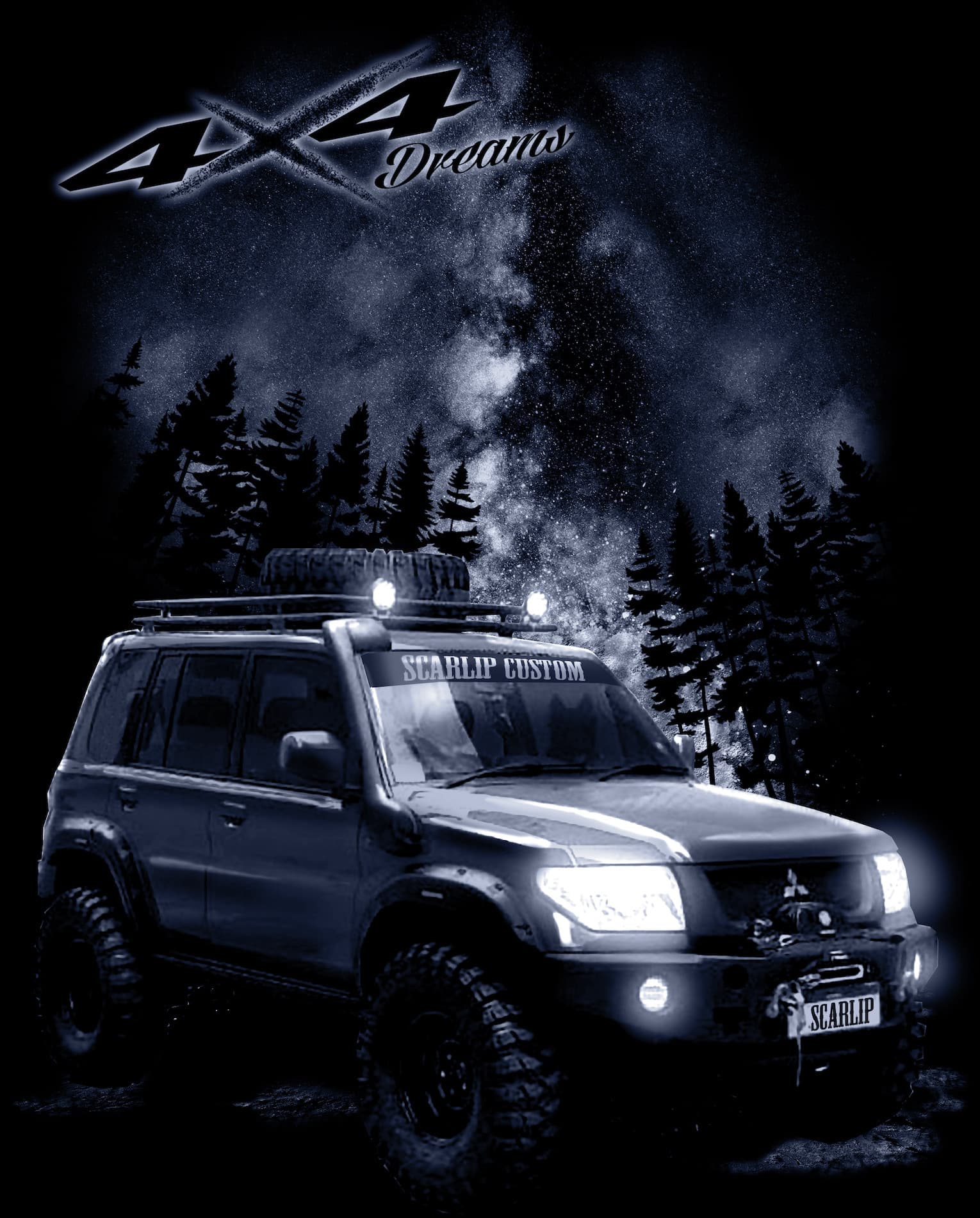 CAMISETA DREAMS 4X4 MITSUBISHI MONTERO MK3