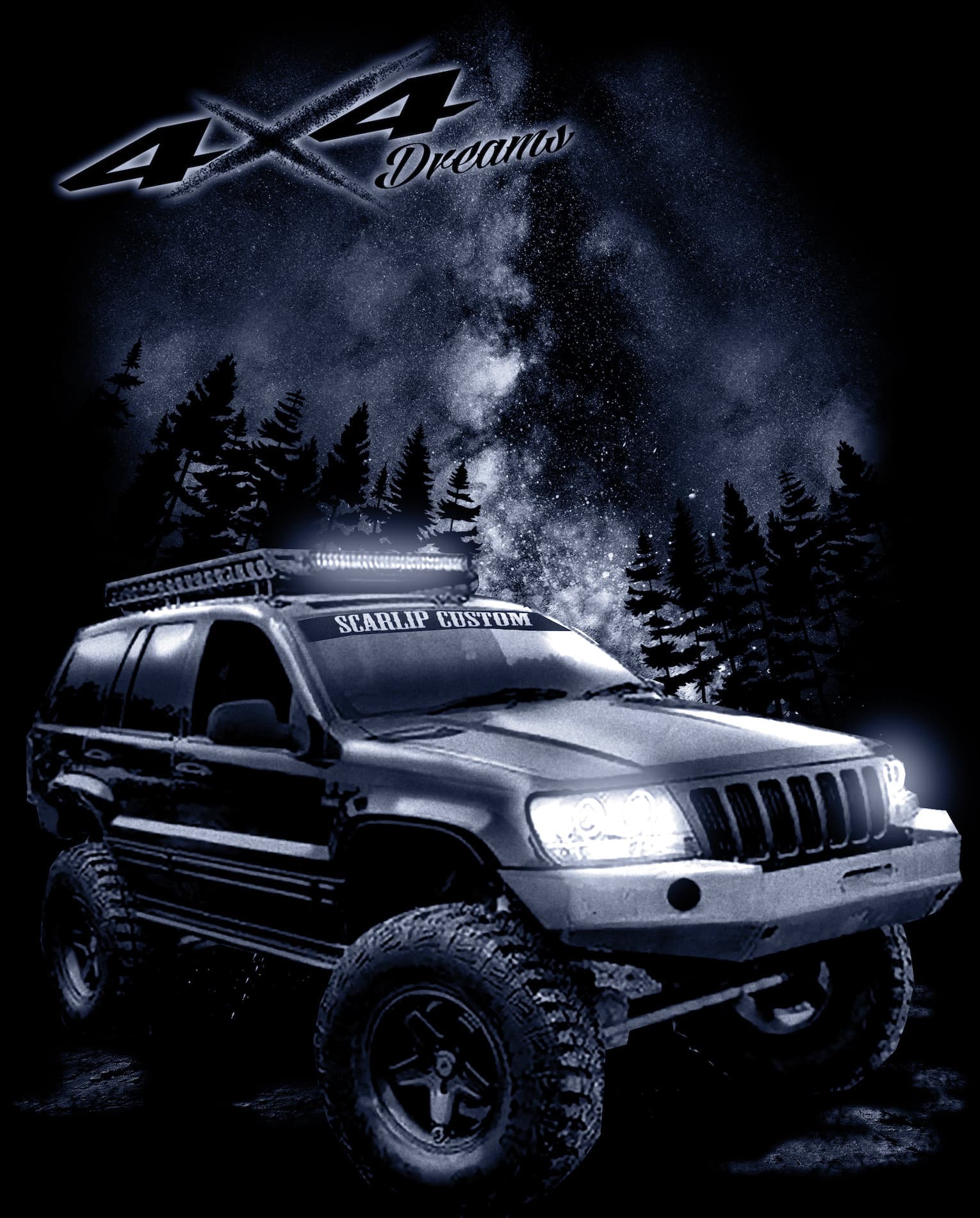 CAMISETA DREAMS 4X4 JEEP WJ