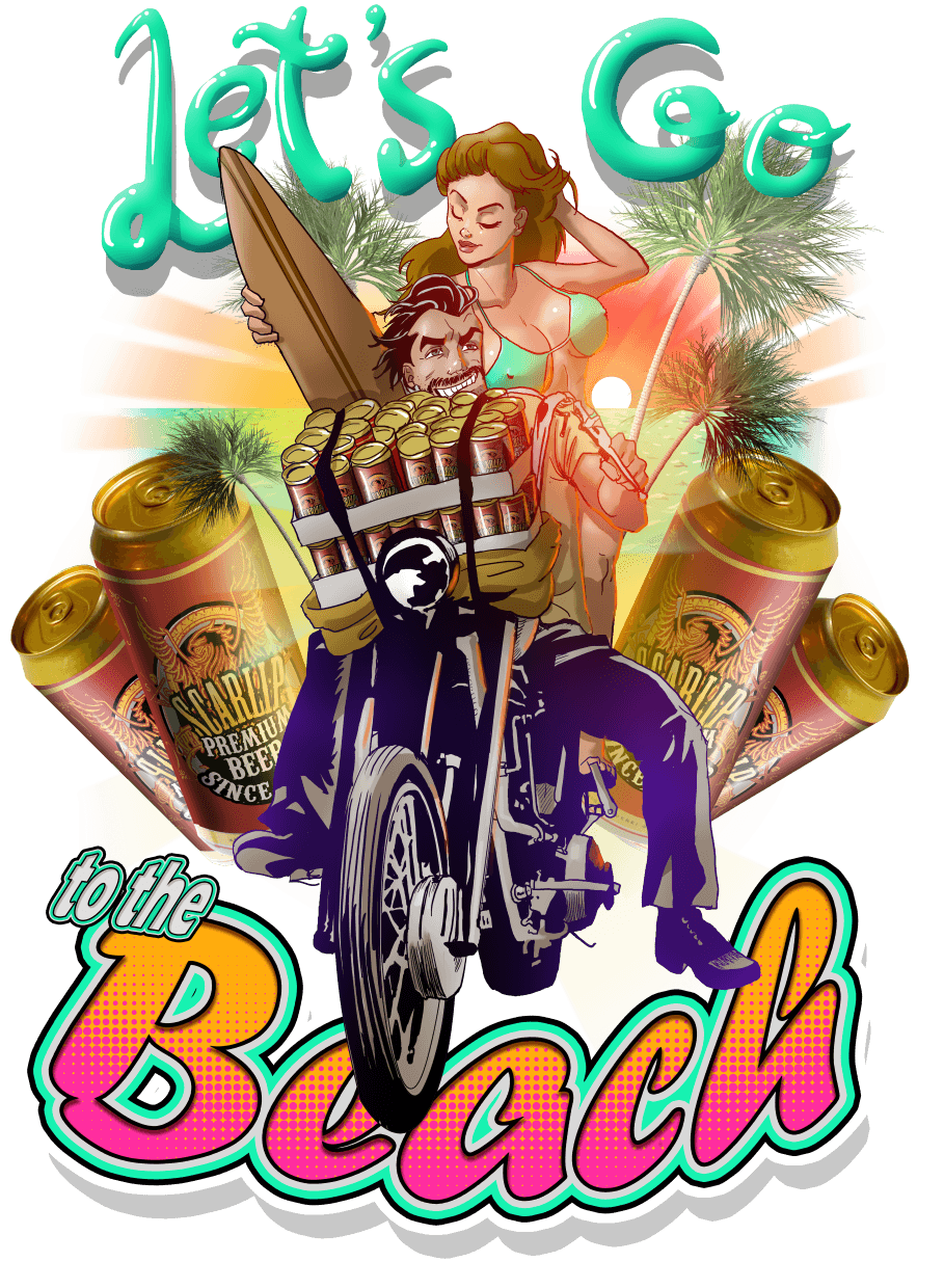 CAMISETA LET'S GO TO THE BEACH