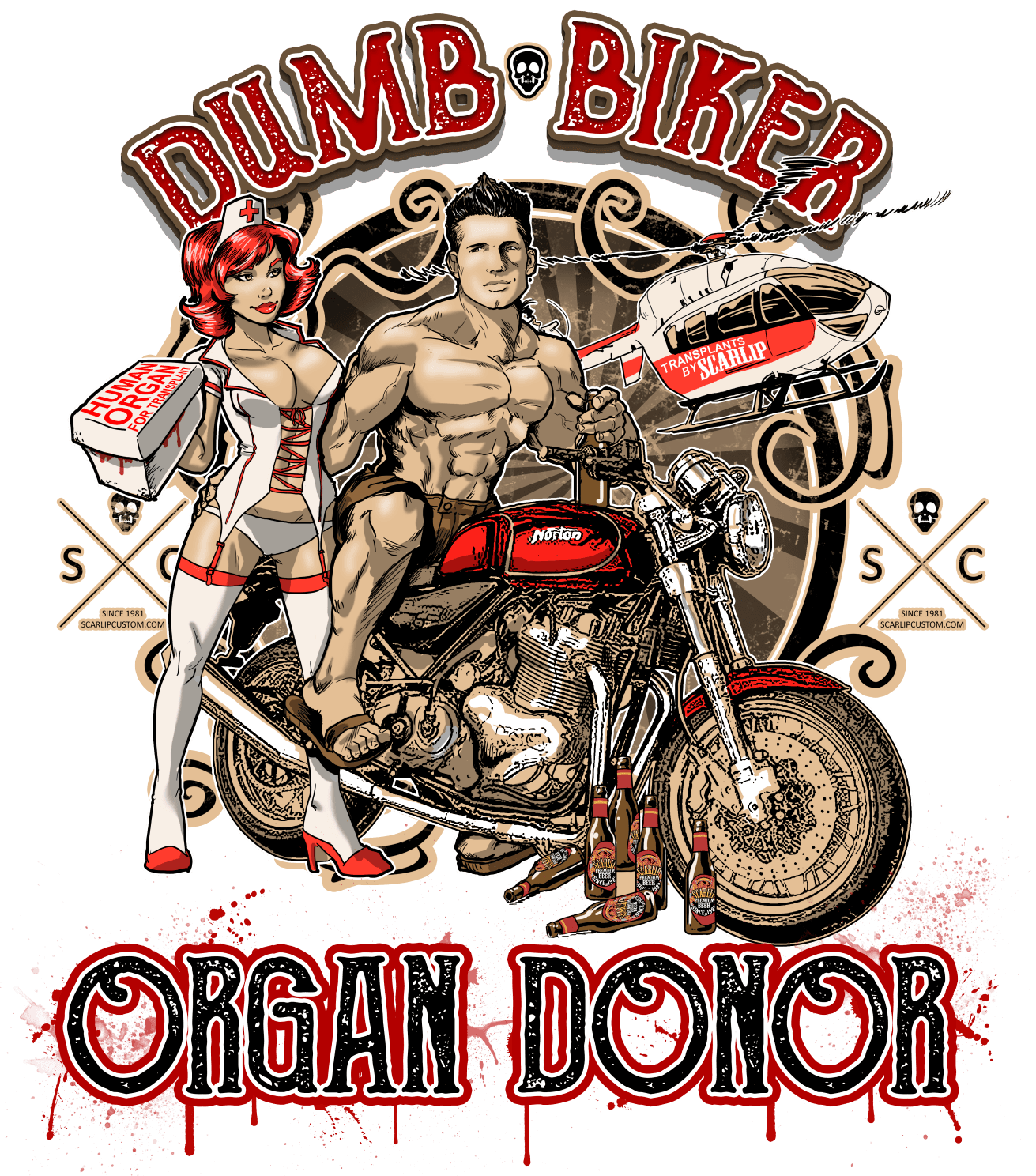 CAMISETA DUMB BIKER, ORGAN DONOR