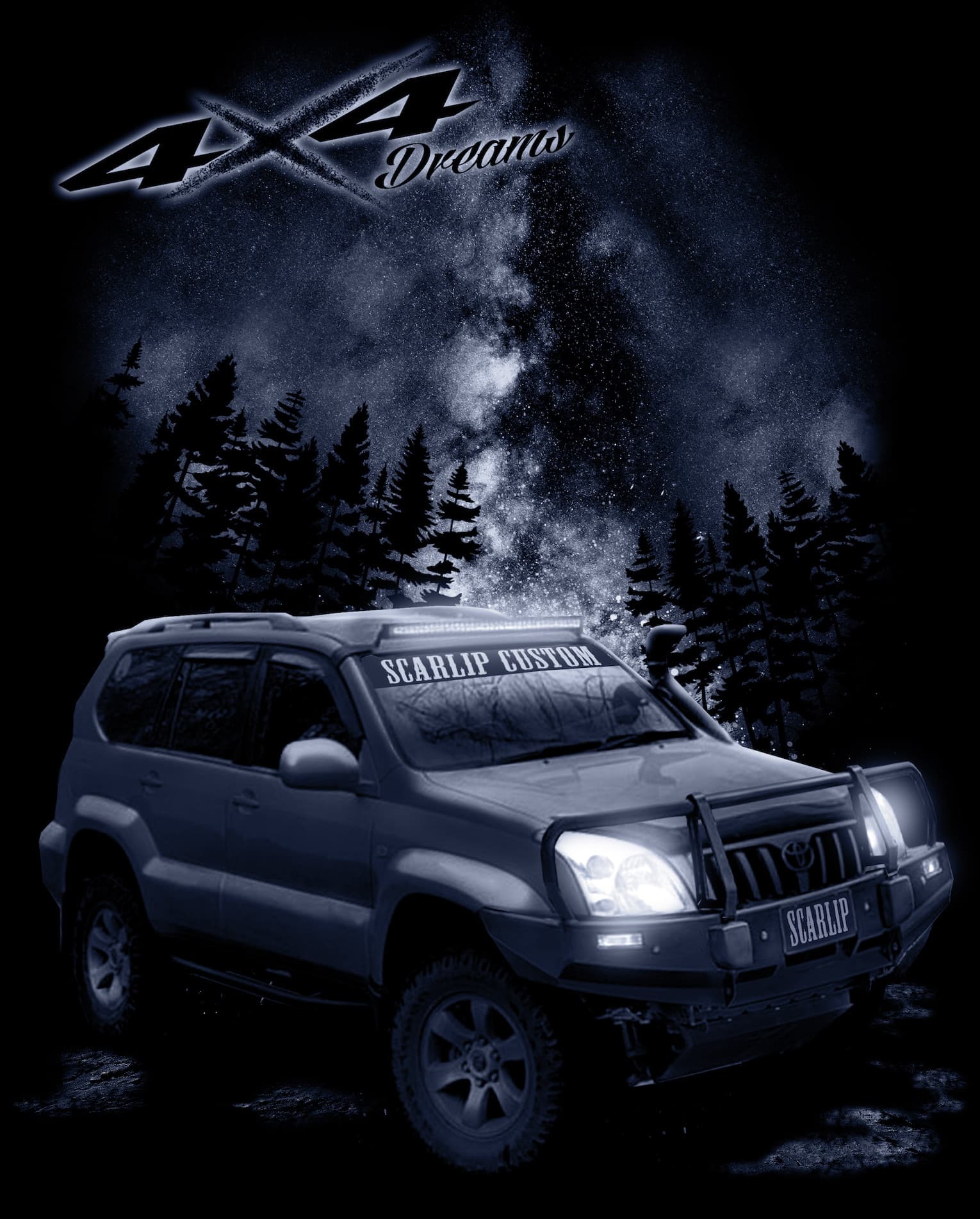 CAMISETA DREAMS 4X4 TOYOTA LAND CRUISER KDJ120