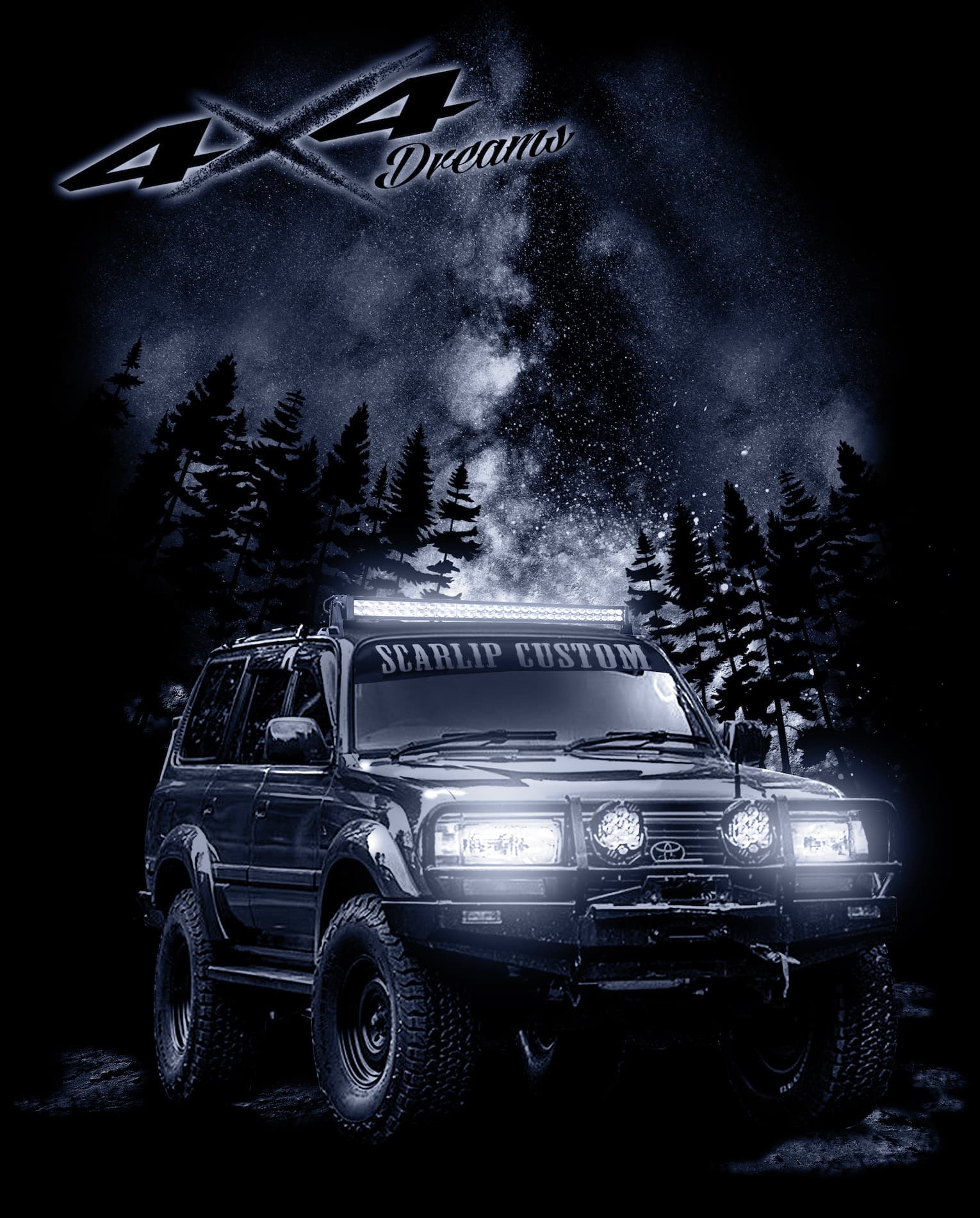 CAMISETA DREAMS 4X4 TOYOTA HDJ80