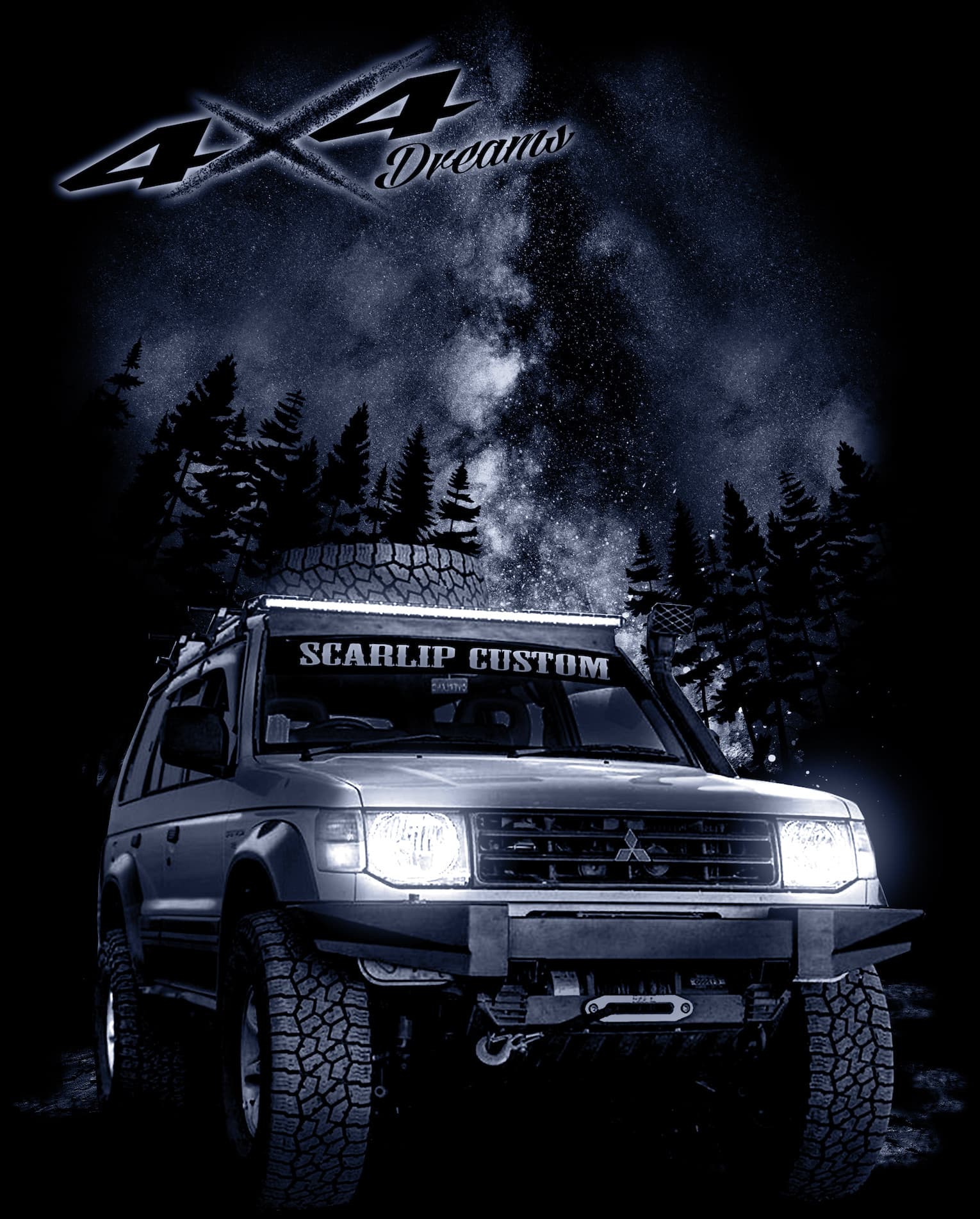 CAMISETA DREAMS 4X4 MITSUBISHI MONTERO MK2