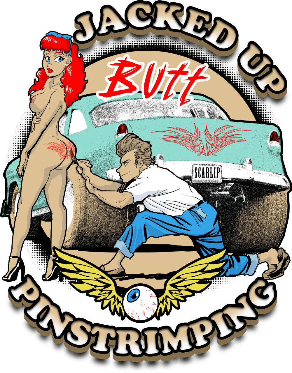 CAMISETA JACKED UP PINSTRIMPING